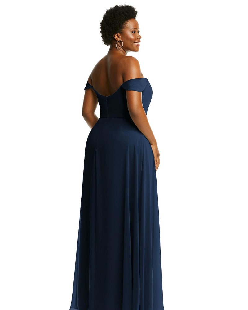 Over the cheap shoulder maxi dress